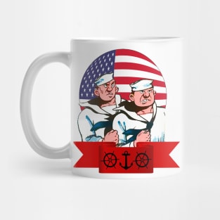 Sailors, the Rudder and the Anchor Mug